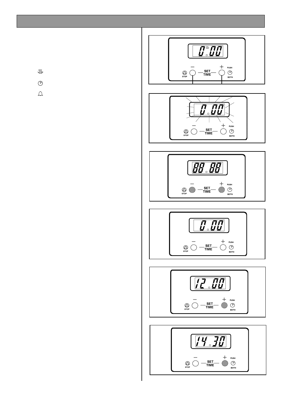 Electronic minute minder, Set the time of day | Tricity Bendix DSIE328 User Manual | Page 11 / 32
