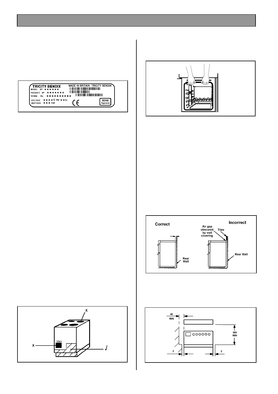Introduction, Installation | Tricity Bendix DSIE328 User Manual | Page 8 / 32