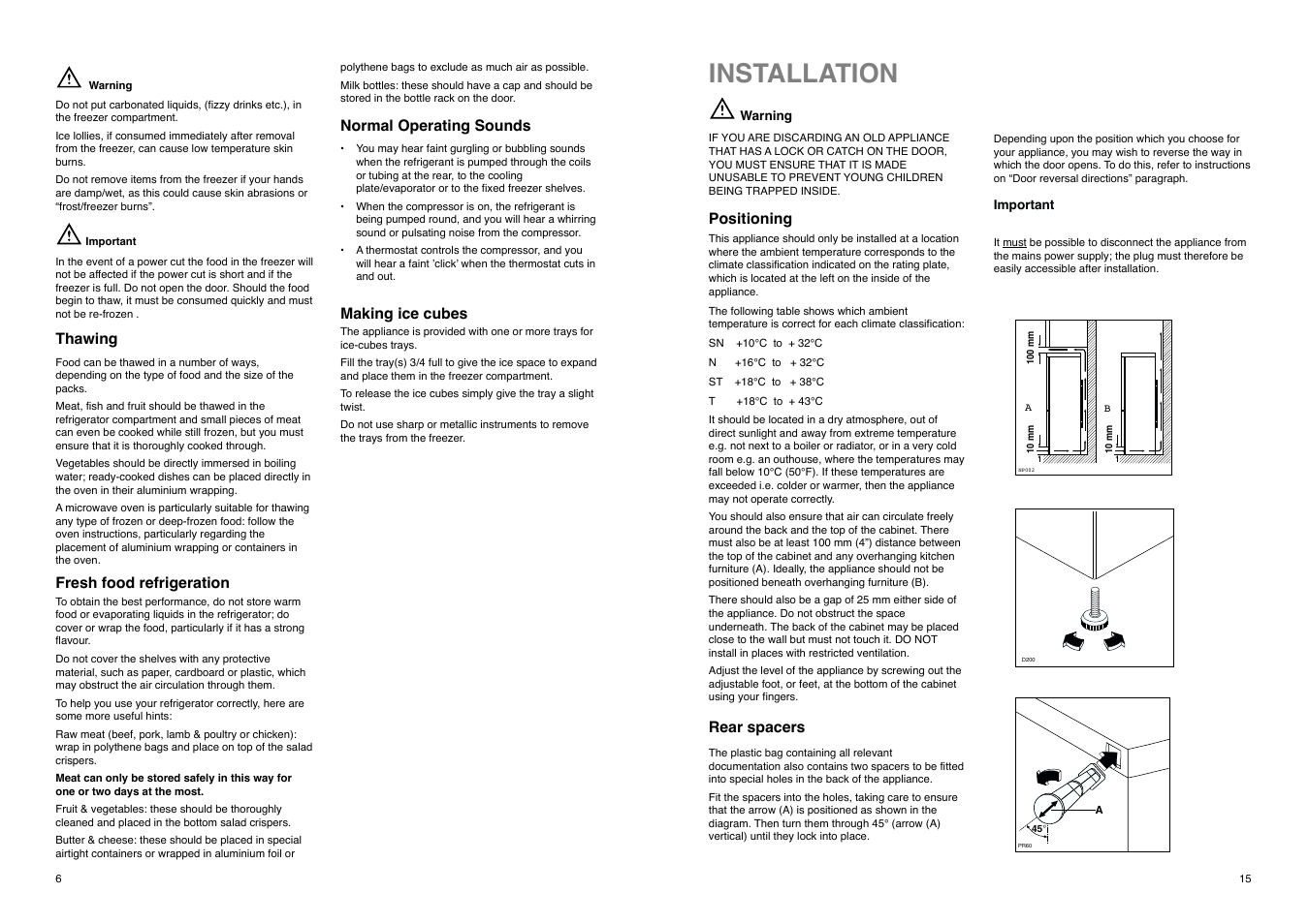 Installation | Tricity Bendix TB 114 FF User Manual | Page 15 / 20