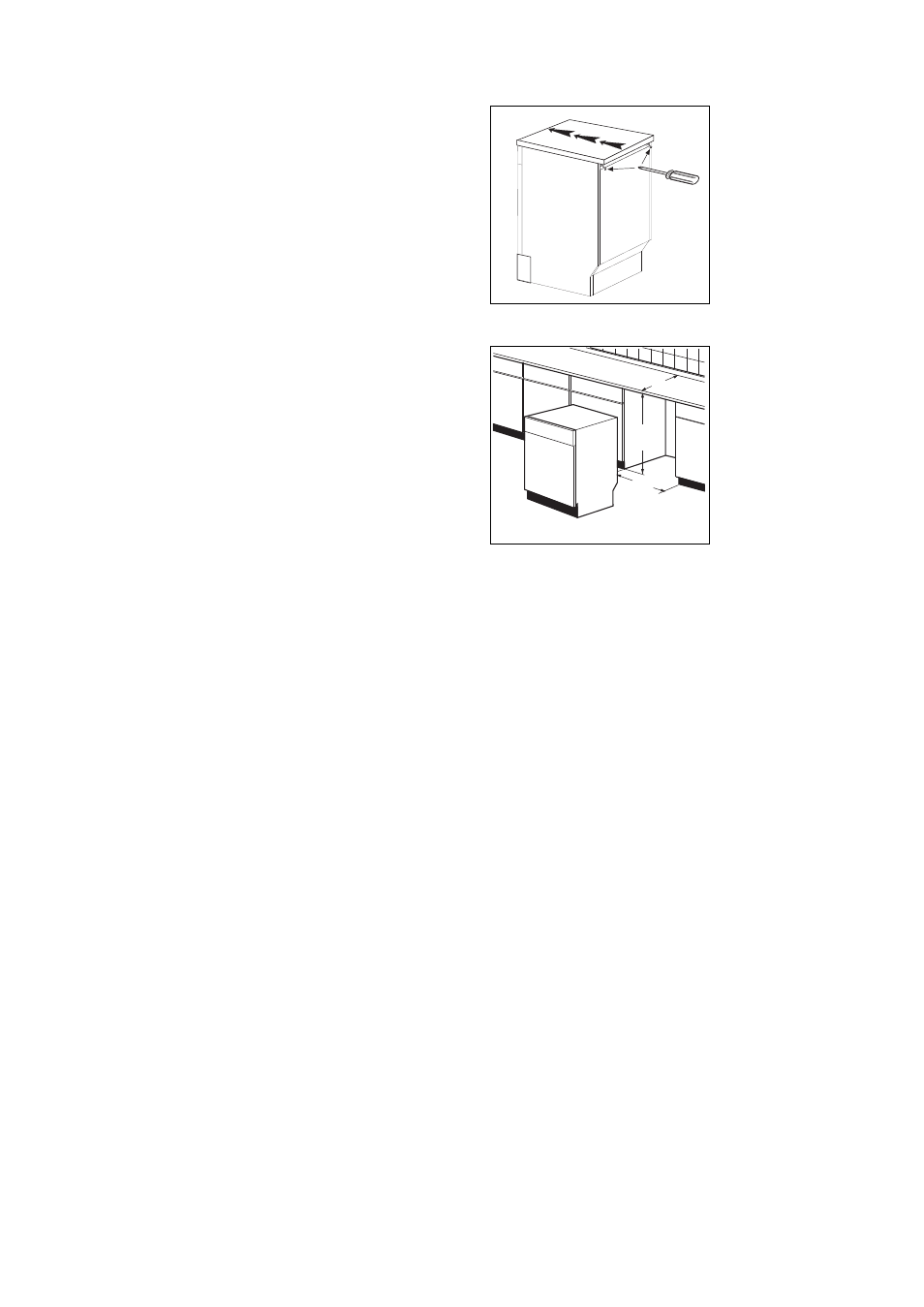 Adjusting the worktop, Fitting under a counter, Levelling | Tricity Bendix DH 105 User Manual | Page 23 / 28