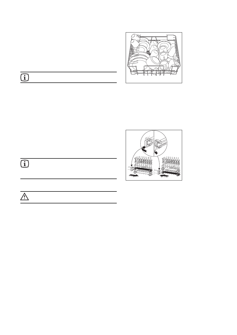 The upper basket, Adjusting the height of the upper basket | Tricity Bendix DH 105 User Manual | Page 9 / 28