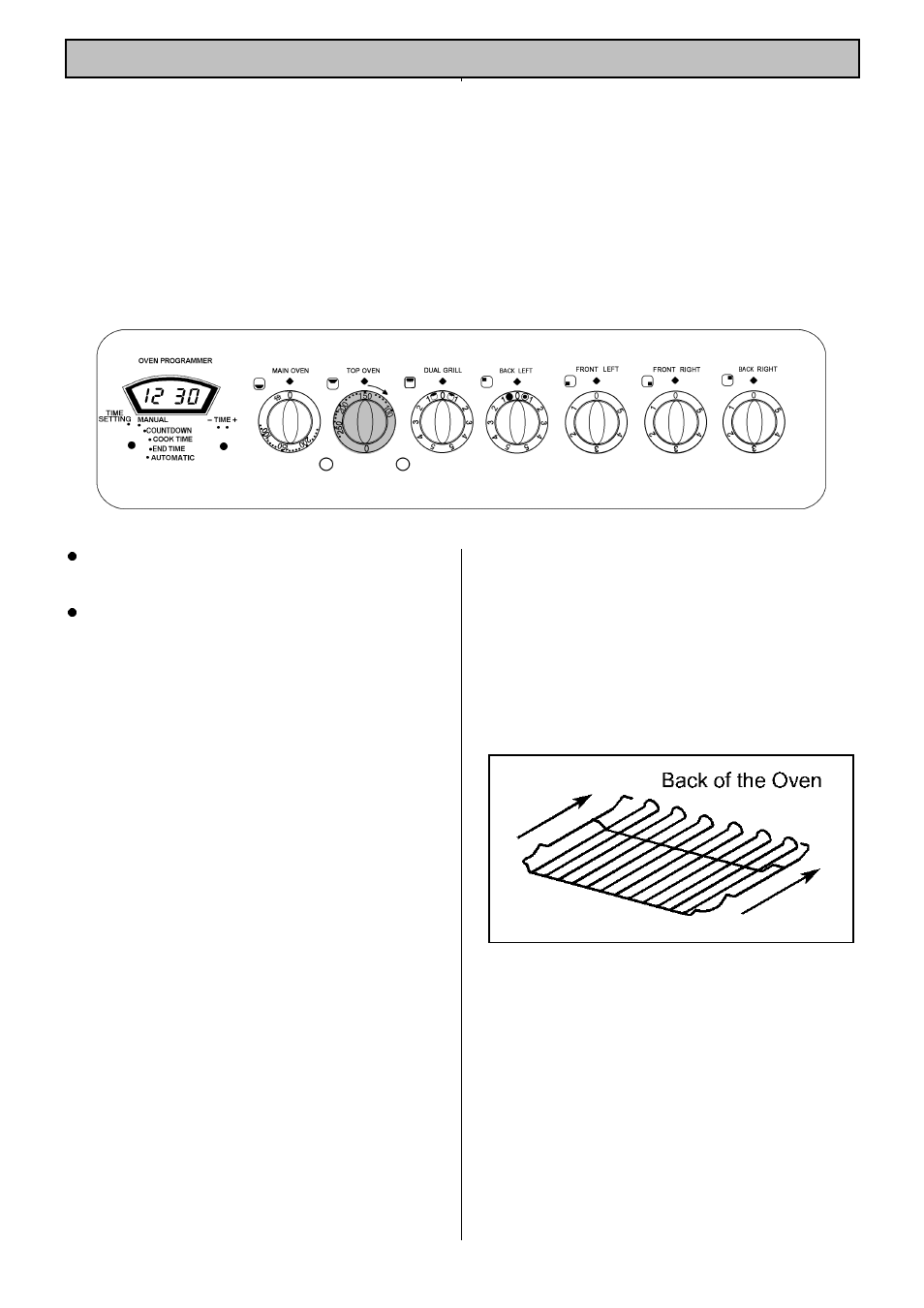 The top oven | Tricity Bendix SIE 532 User Manual | Page 18 / 36