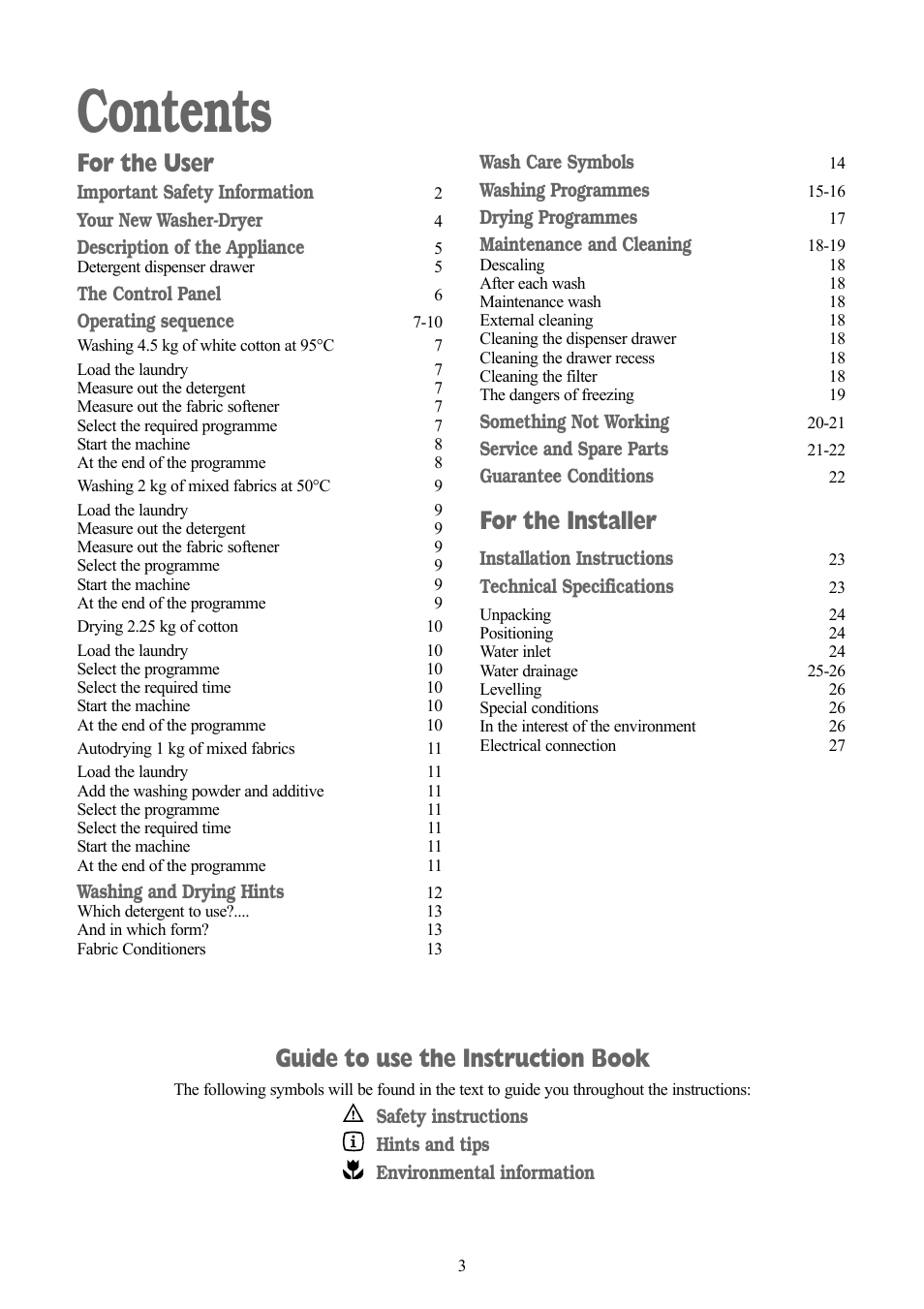 Tricity Bendix BWD 134 W User Manual | Page 3 / 28