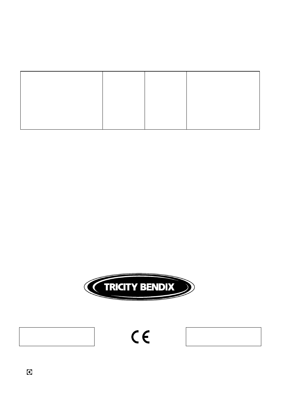 Rating plate reference | Tricity Bendix SI 055 User Manual | Page 28 / 28