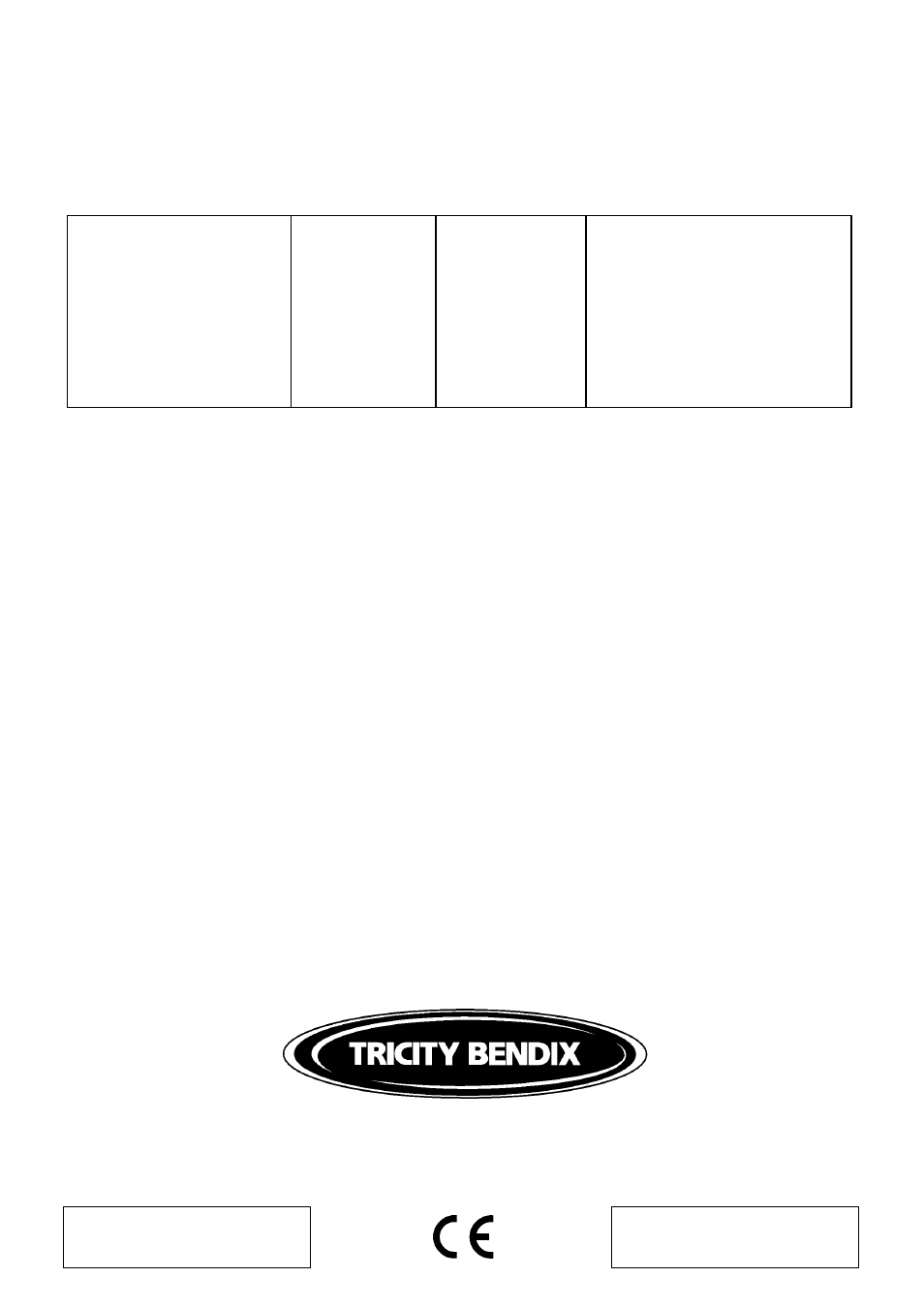 Tricity Bendix DSIE 343 User Manual | Page 32 / 32