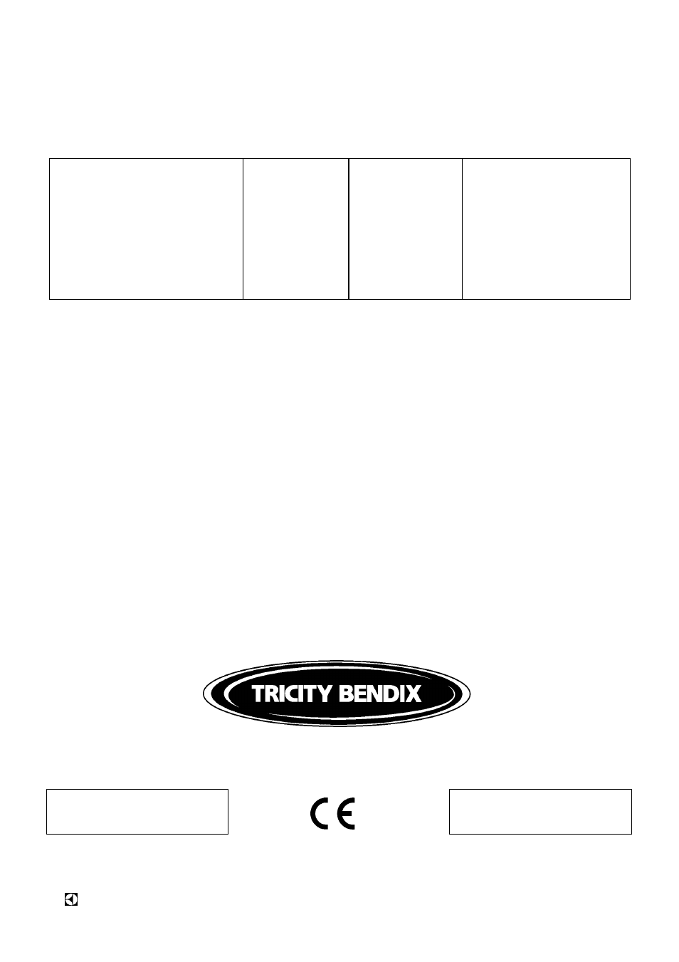 Rating plate reference | Tricity Bendix SIE 459 User Manual | Page 36 / 36