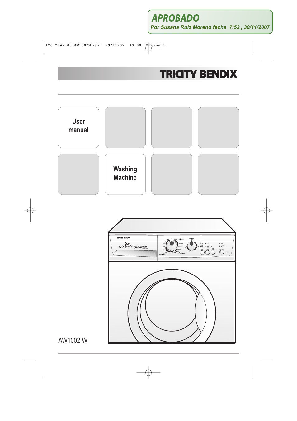 Tricity Bendix AW1002 W User Manual | 32 pages