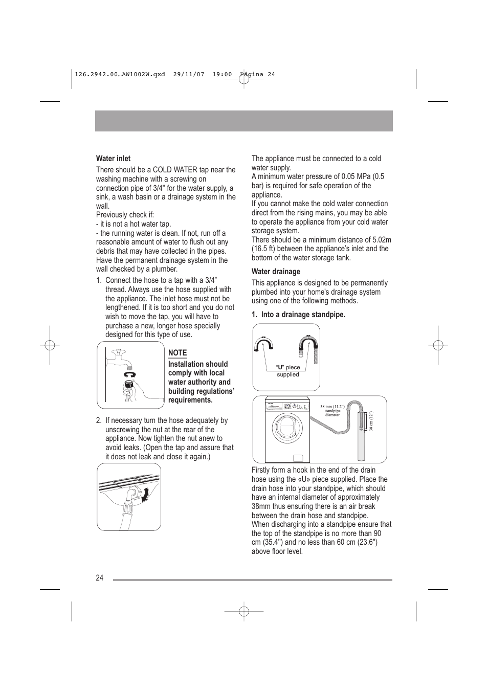 Tricity Bendix AW1002 W User Manual | Page 24 / 32