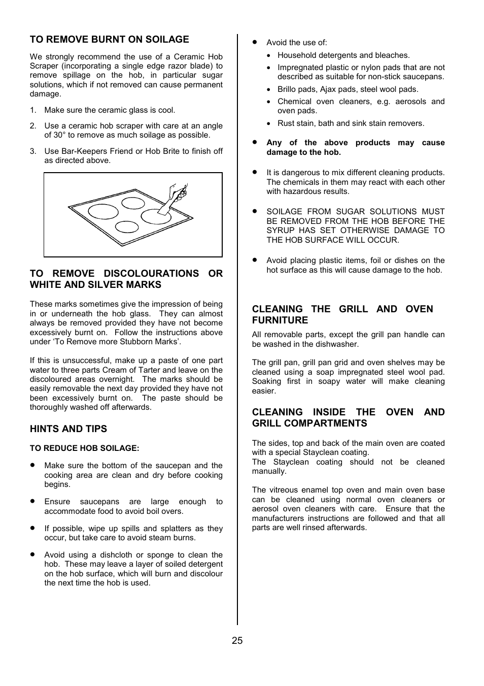 Tricity Bendix CSIE452 User Manual | Page 25 / 32