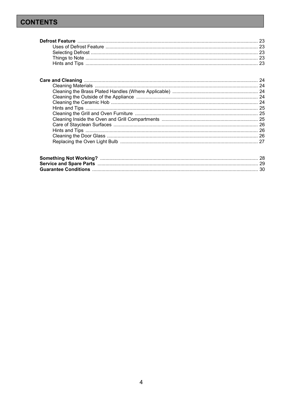 Tricity Bendix CSIE452 User Manual | Page 4 / 32