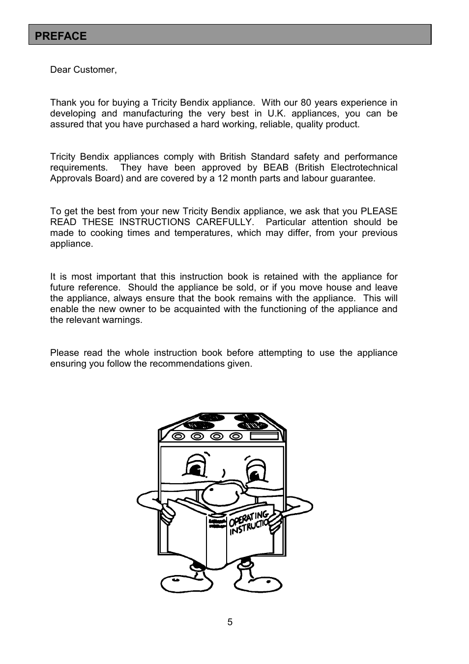 Tricity Bendix CSIE452 User Manual | Page 5 / 32