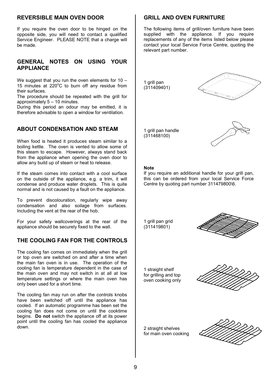 Tricity Bendix CSIE452 User Manual | Page 9 / 32