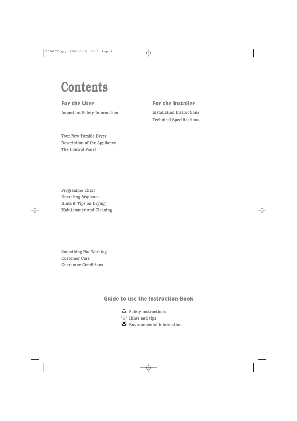 Tricity Bendix TM 320 W User Manual | Page 3 / 16