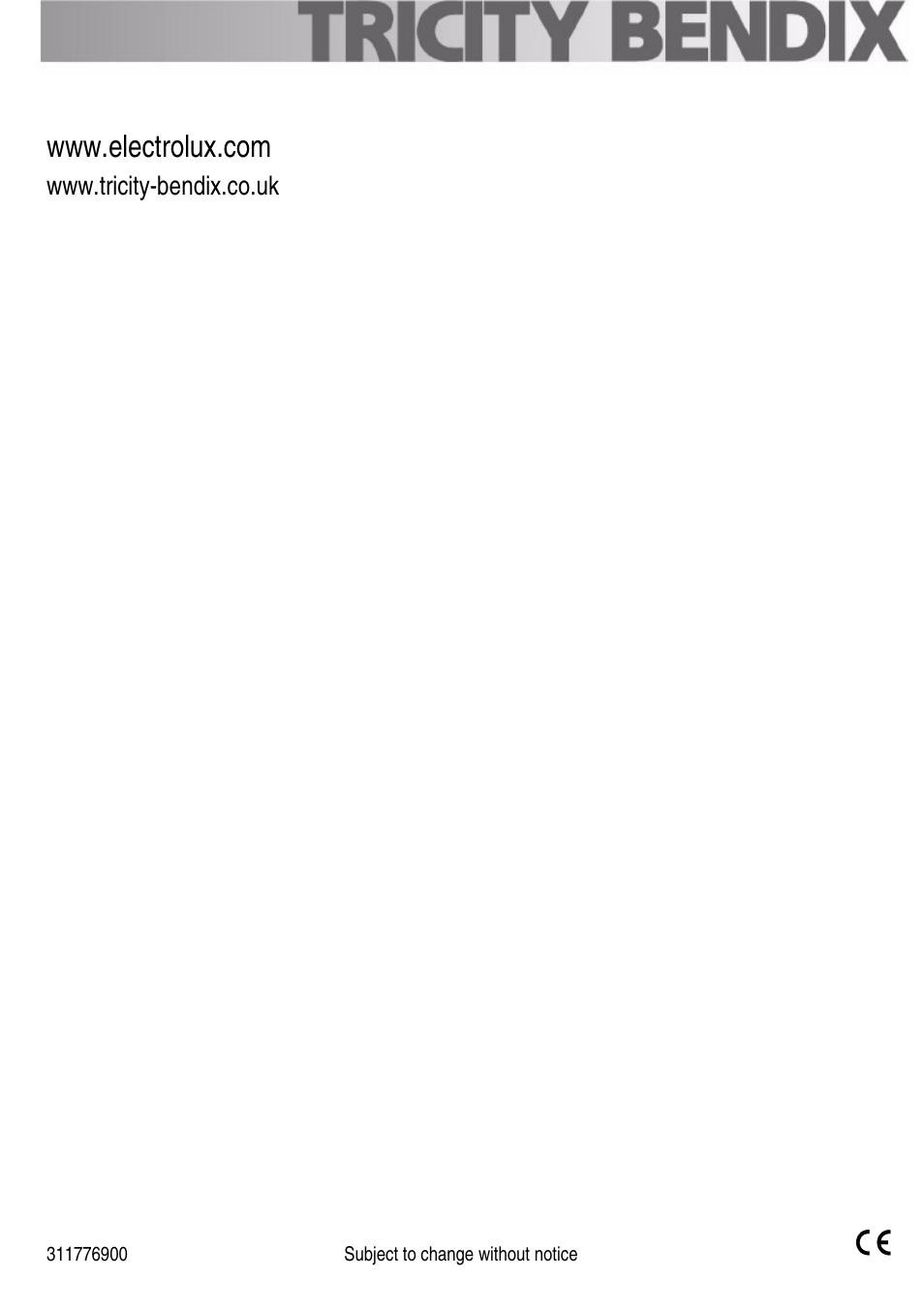 Tricity Bendix SG552D User Manual | Page 36 / 36