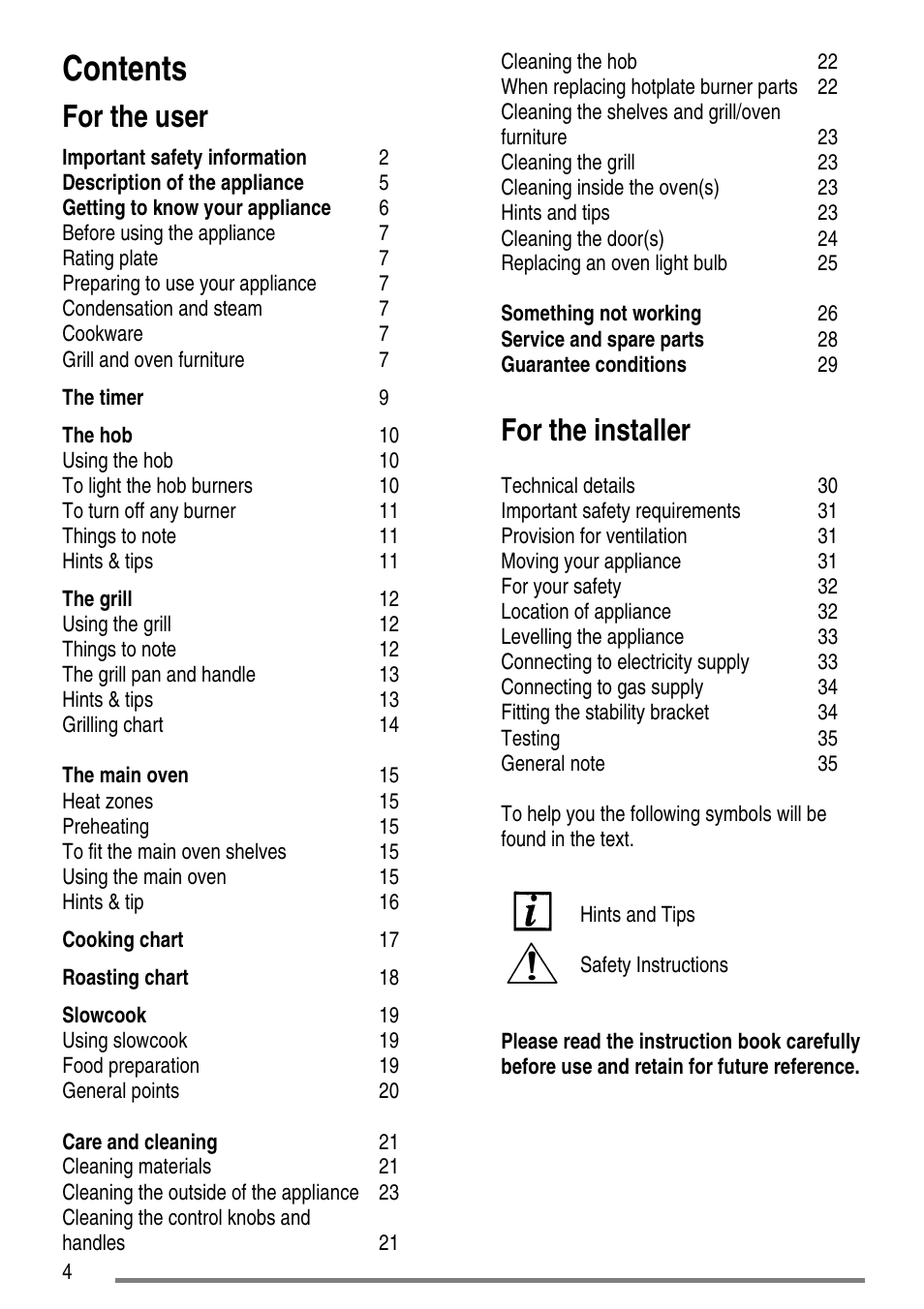 Tricity Bendix SG552D User Manual | Page 4 / 36