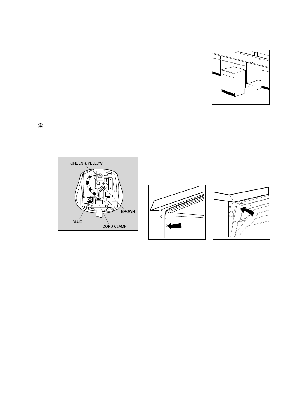 Electrical connection, Fitting under a counter, Levelling | Tricity Bendix BDW 60 User Manual | Page 17 / 20