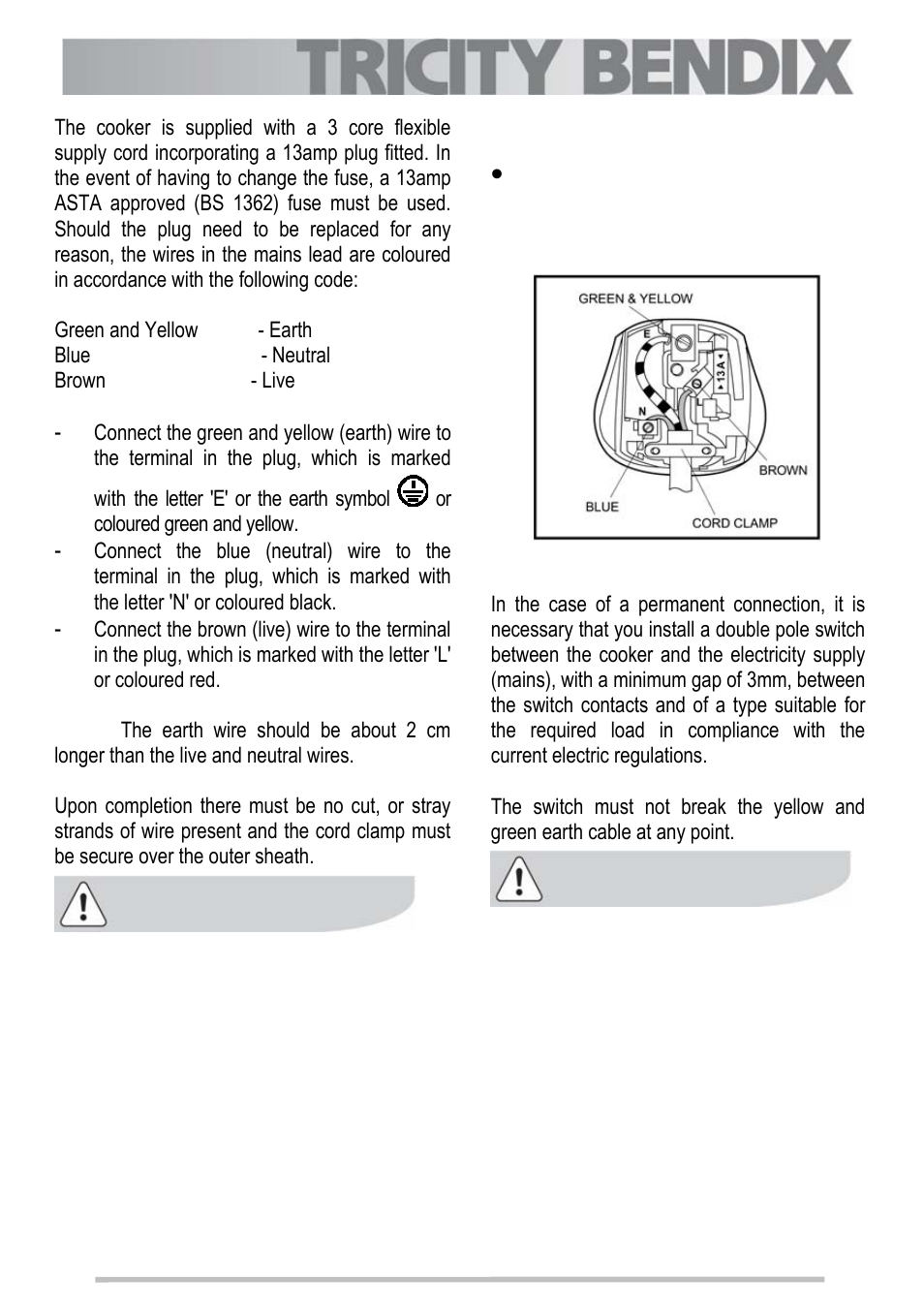 Tricity Bendix SG211X User Manual | Page 21 / 32