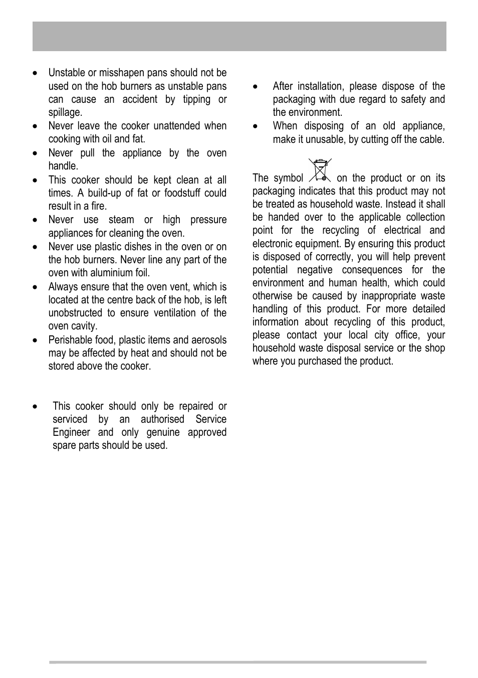Tricity Bendix SG211X User Manual | Page 4 / 32