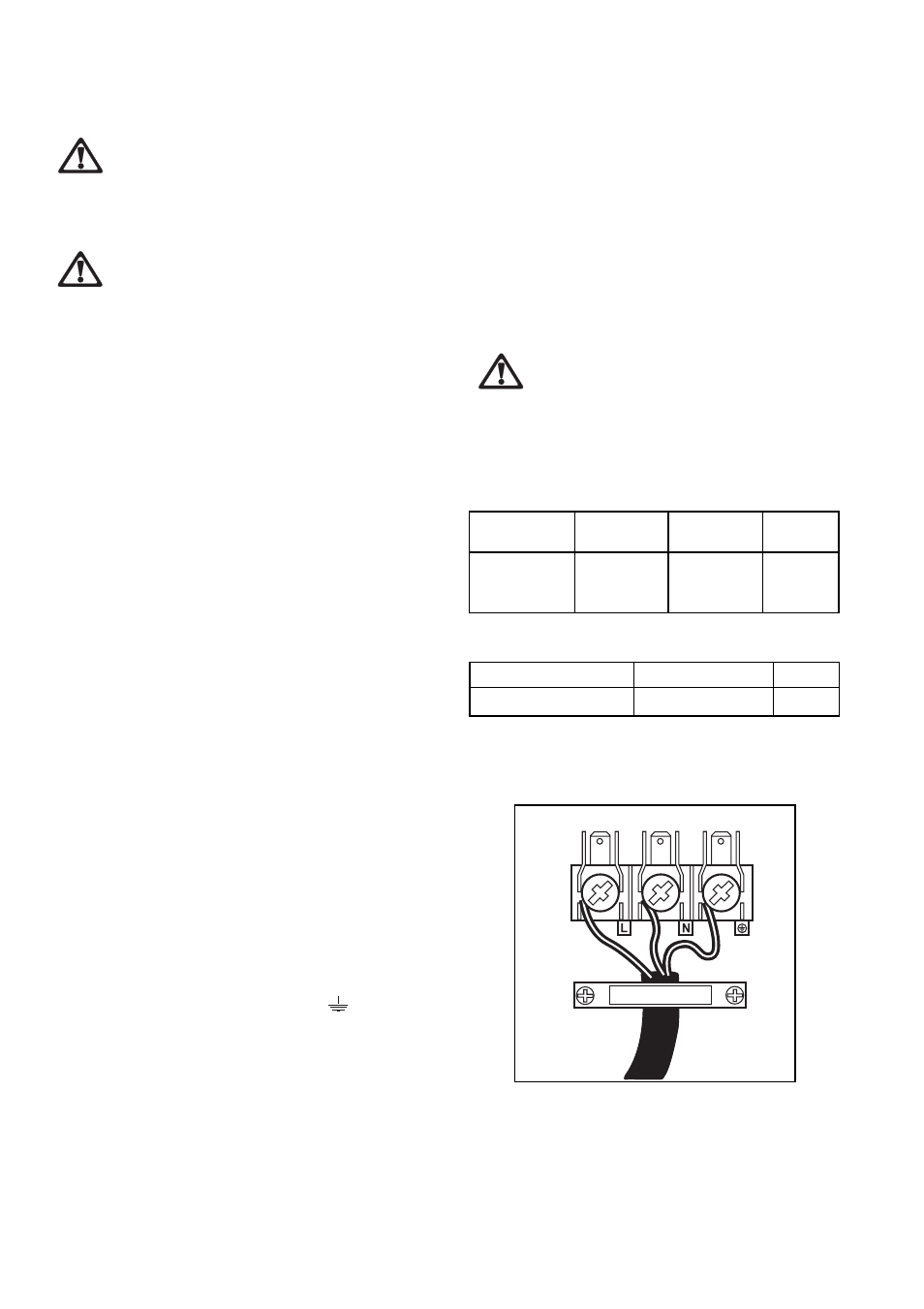 Electrical connections, Supply cable specifications | Tricity Bendix CSIE 506 X User Manual | Page 25 / 25