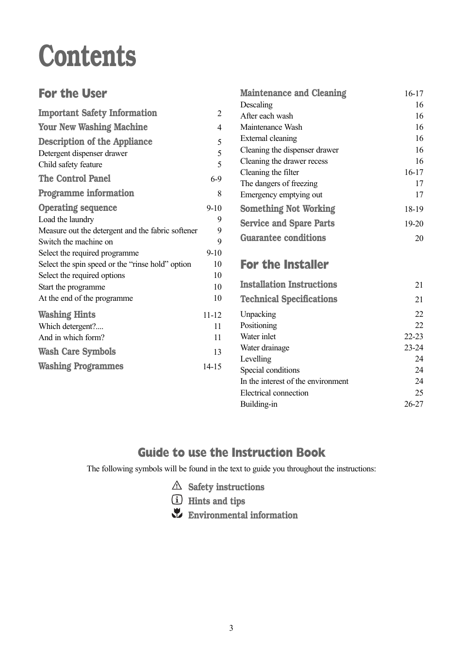 Tricity Bendix TBWM 1110 User Manual | Page 3 / 28