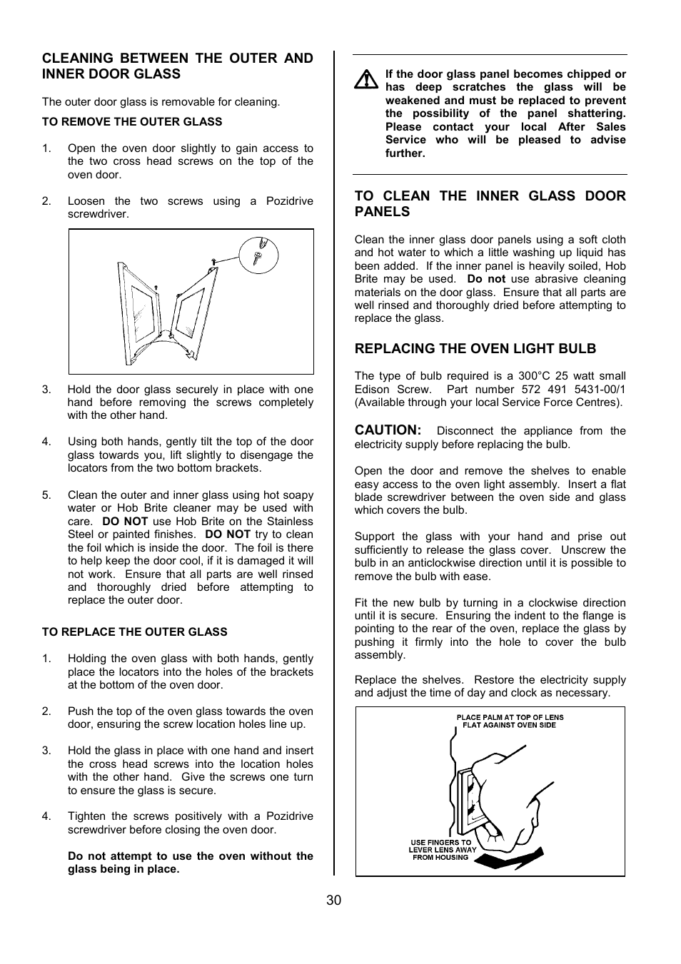 Tricity Bendix SIE555 User Manual | Page 30 / 36