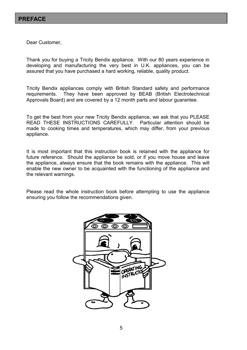 Tricity Bendix SIE555 User Manual | Page 5 / 36