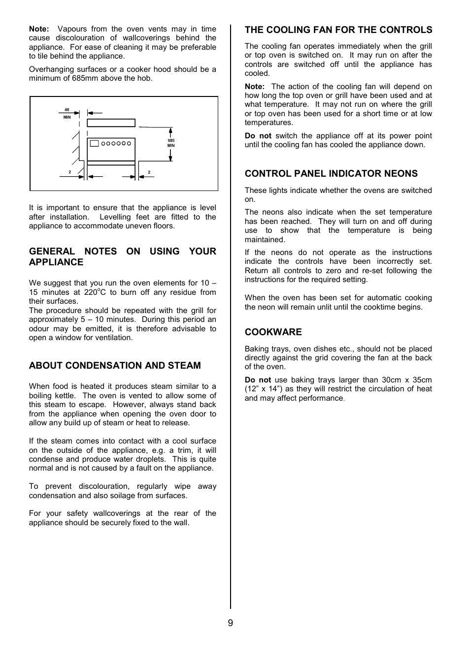 Tricity Bendix SIE555 User Manual | Page 9 / 36