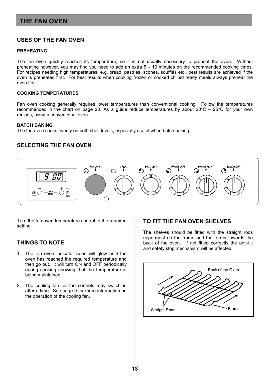 The fan oven | Tricity Bendix SE326 User Manual | Page 18 / 32