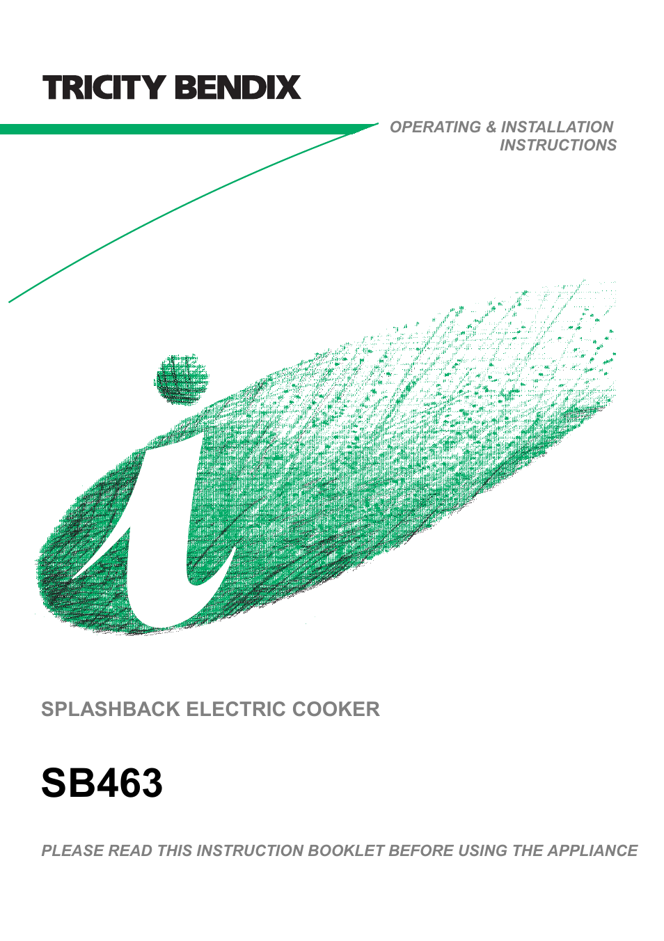 Tricity Bendix SB463 User Manual | 32 pages