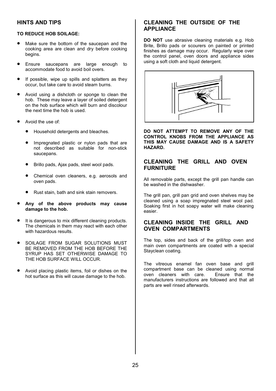 Tricity Bendix SB463 User Manual | Page 25 / 32