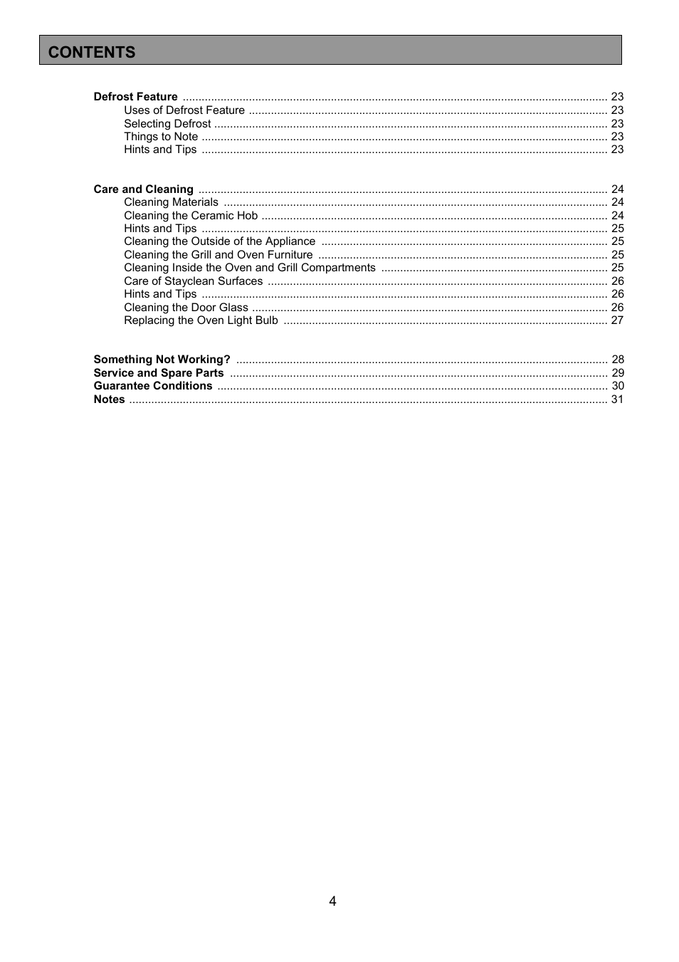 Tricity Bendix SB463 User Manual | Page 4 / 32