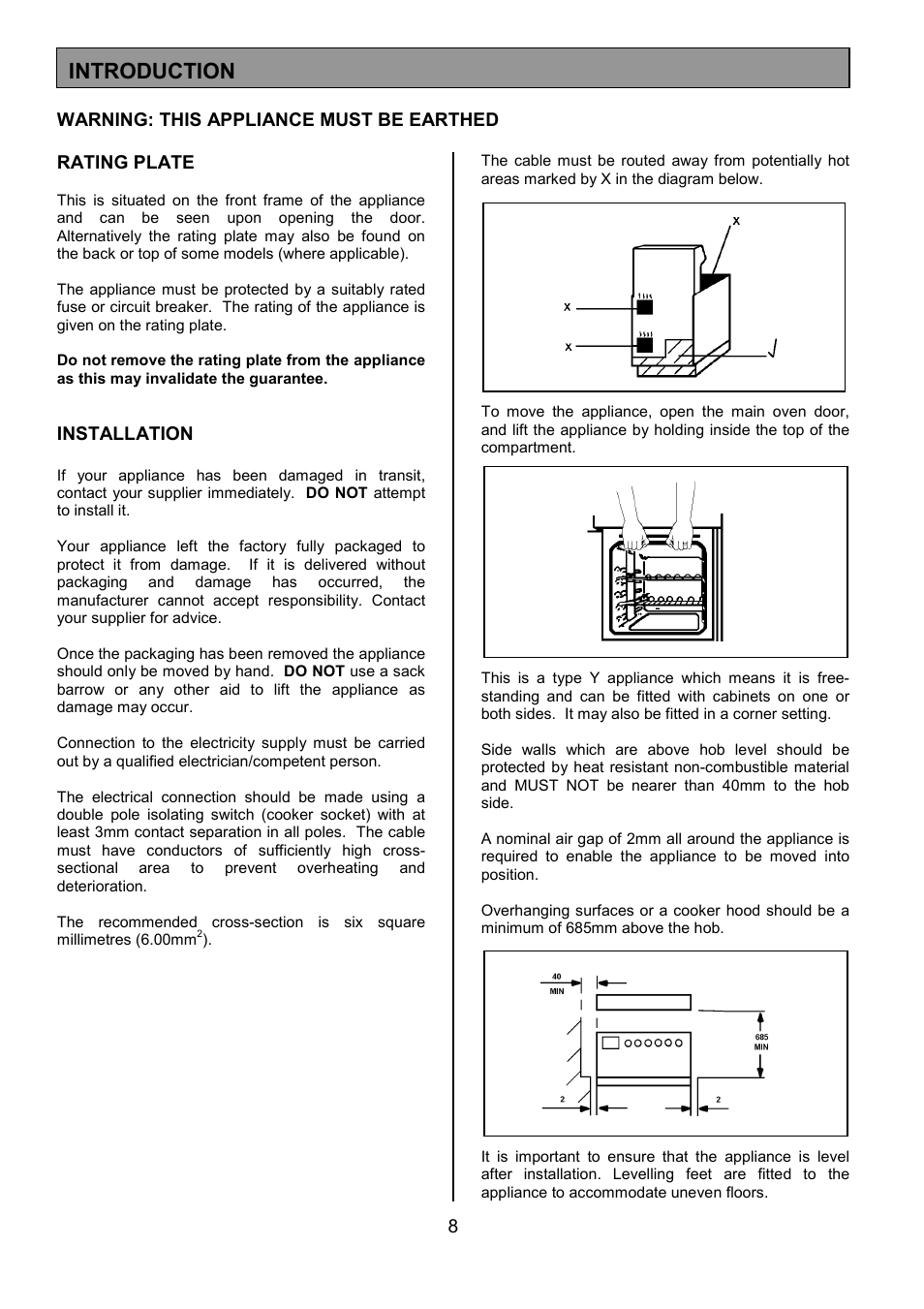 Introduction | Tricity Bendix SB463 User Manual | Page 8 / 32