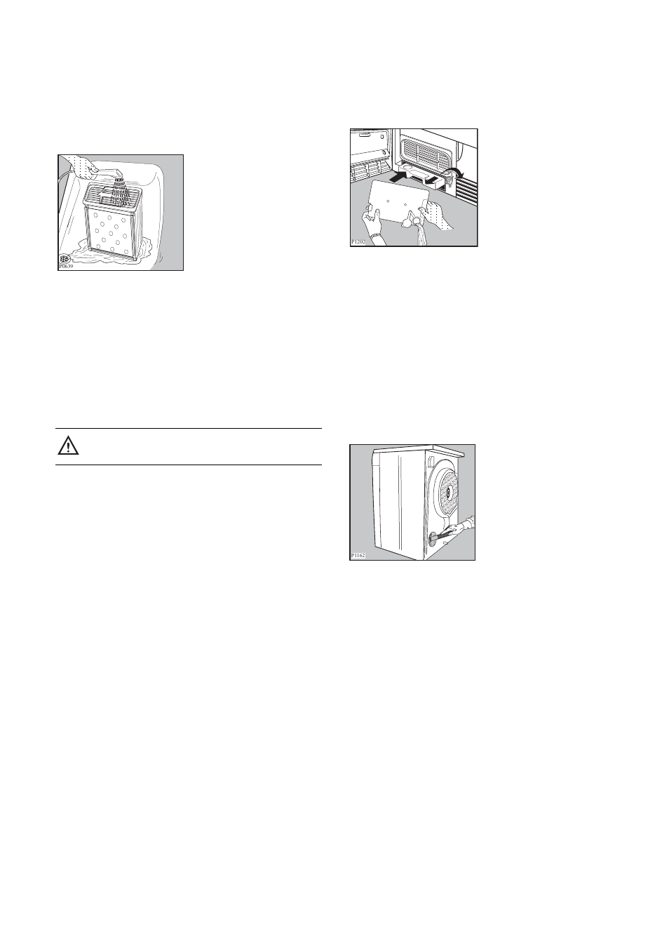 Emptying the water reservoir, Cleaning the air intake grille | Tricity Bendix TM 321 W User Manual | Page 12 / 18