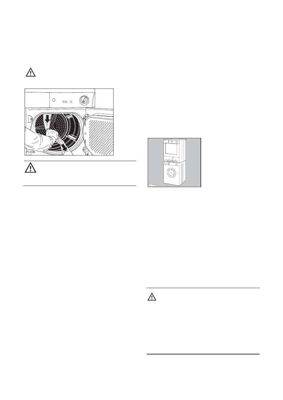 Unpacking, Positioning, Stacking kit (optional accessory) | Door reversal, Electrical connection | Tricity Bendix TM 321 W User Manual | Page 16 / 18