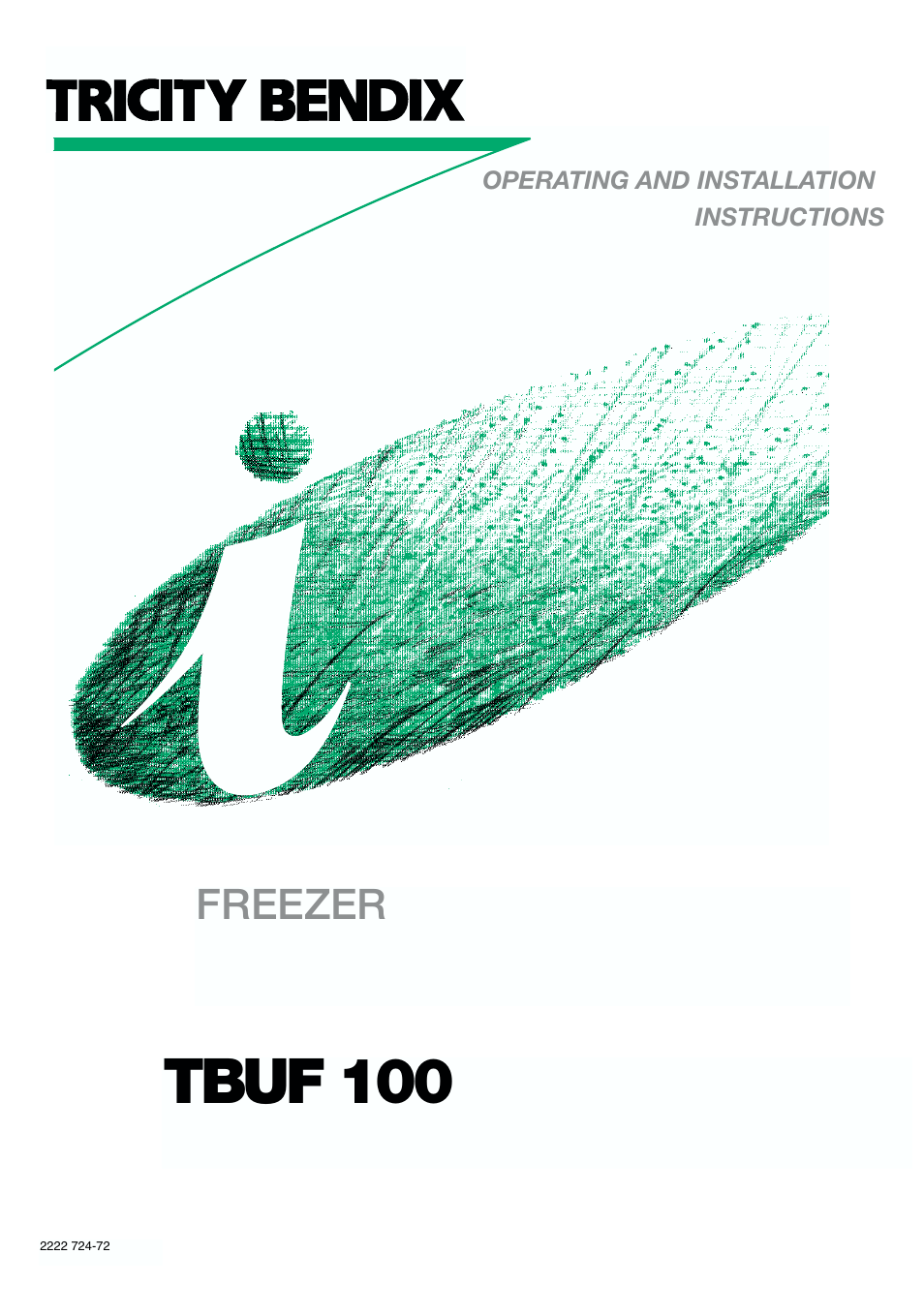 Tricity Bendix TBUF 100 User Manual | 20 pages