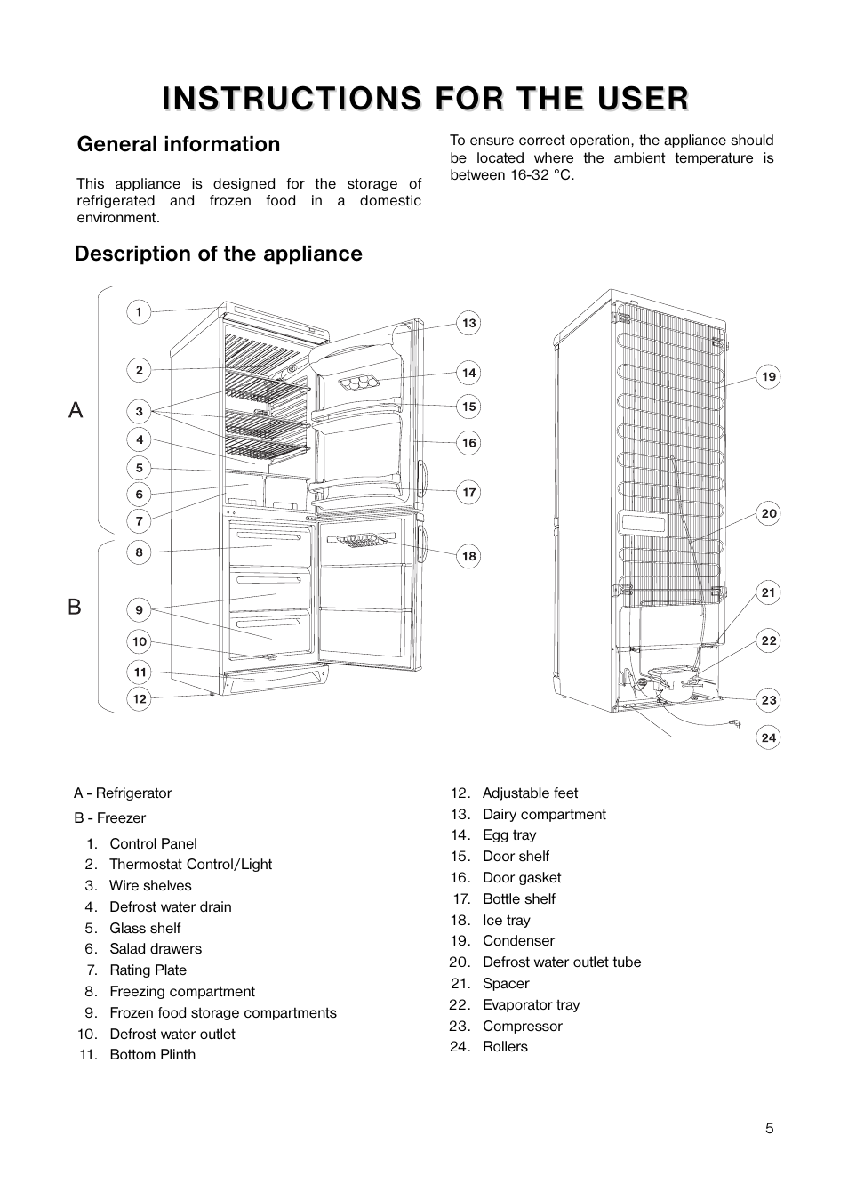 Tricity Bendix TB 118 FF User Manual | Page 5 / 20