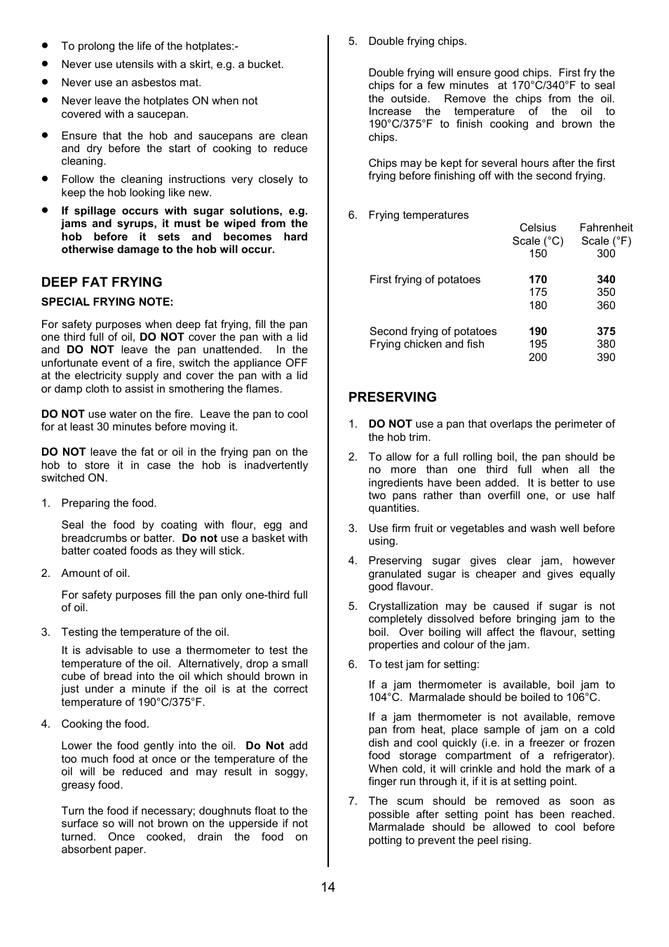 Tricity Bendix SE424 User Manual | Page 14 / 32