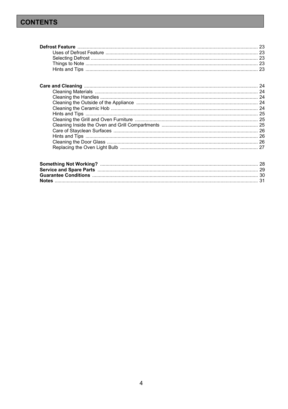 Tricity Bendix SE424 User Manual | Page 4 / 32