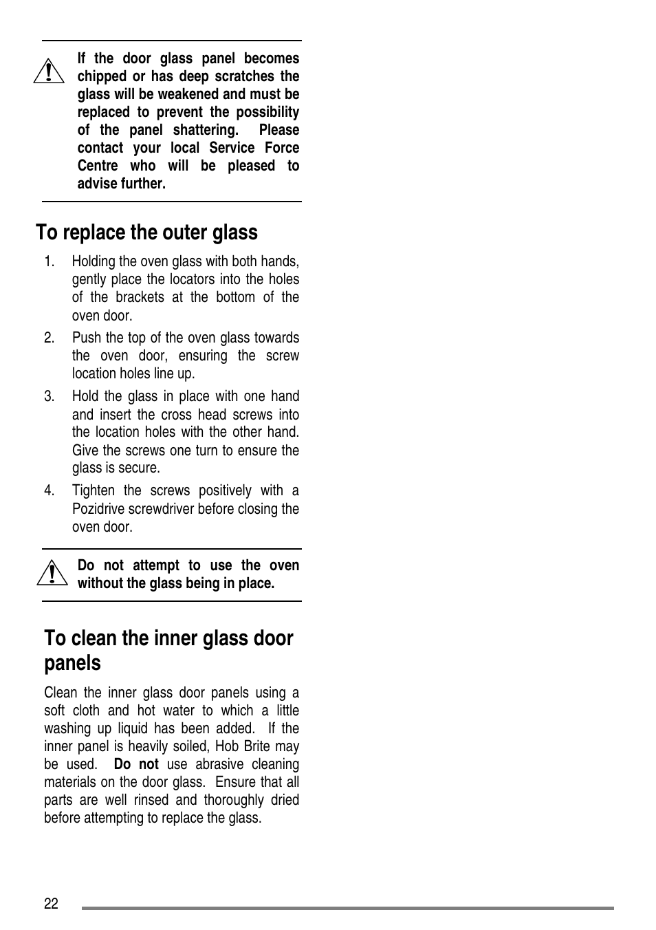 Tricity Bendix SE310 User Manual | Page 22 / 28