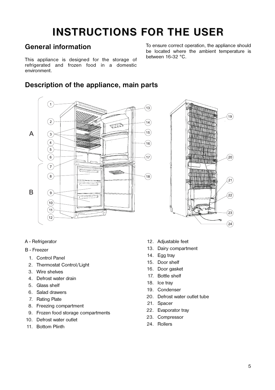 Tricity Bendix TB 110 FF User Manual | Page 5 / 20