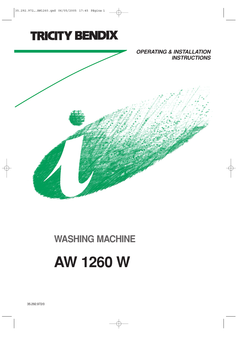 Tricity Bendix AW 1260 W User Manual | 28 pages