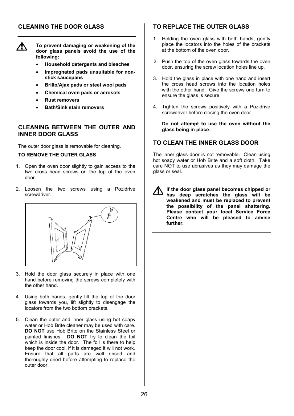 Tricity Bendix SIE326 User Manual | Page 26 / 32