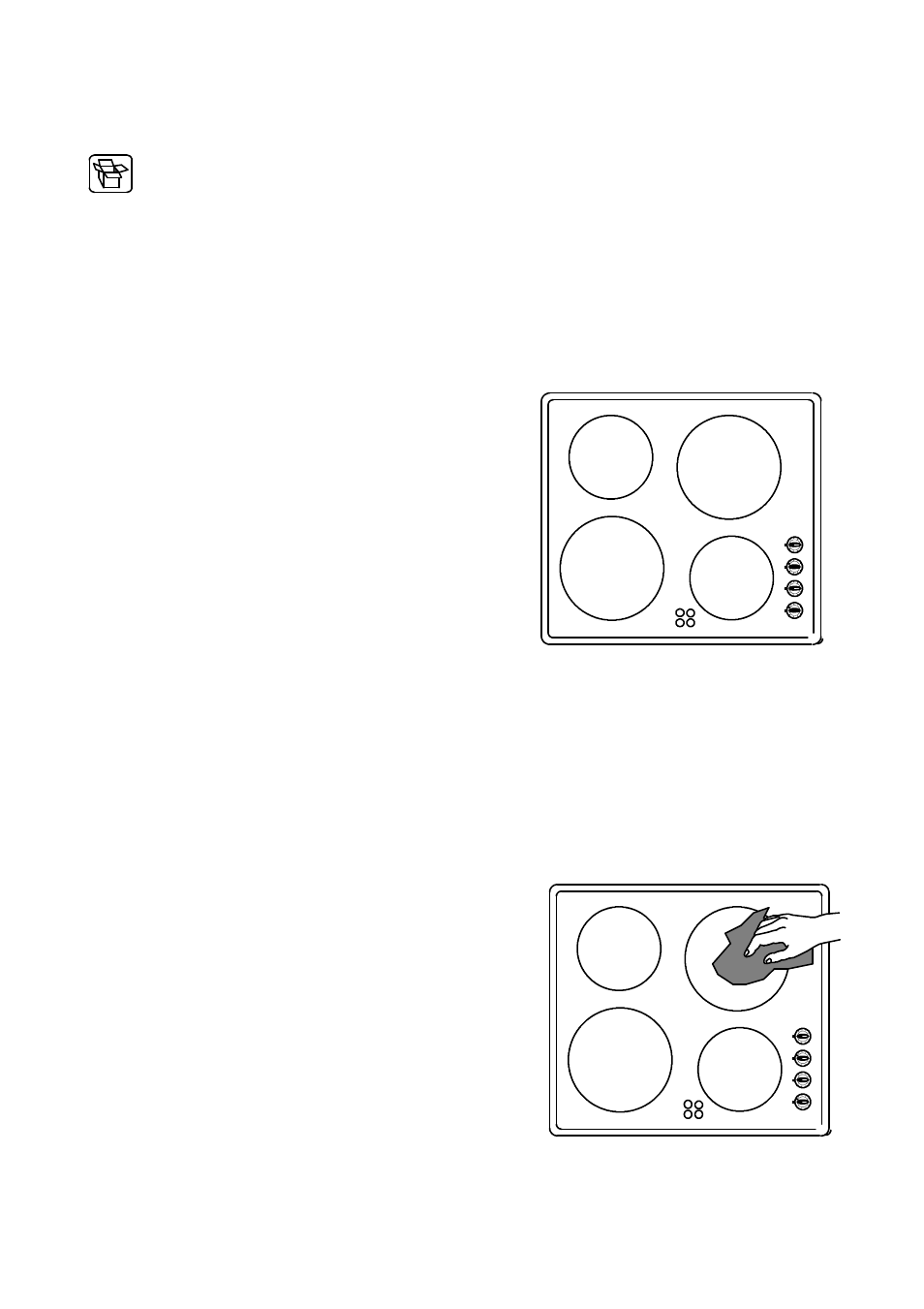 Unpacking and control, Description of the hob, Before the first use | Tricity Bendix TBC 650 BL User Manual | Page 5 / 16