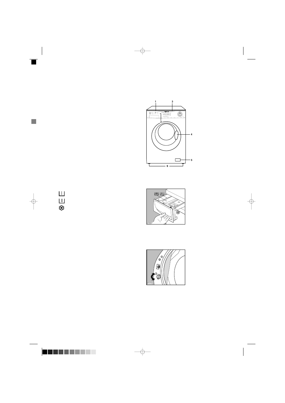 Description of the appliance, Detergent dispenser drawer, Child safety feature | Tricity Bendix BIW 126 W User Manual | Page 5 / 27