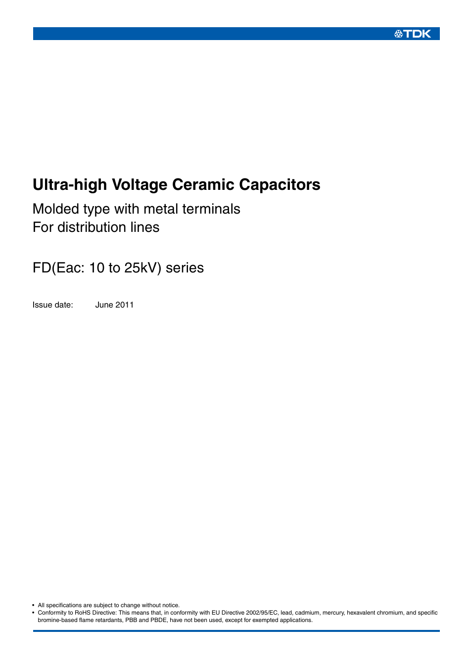 TDK Ceramic Capacitors FD Series User Manual | 3 pages