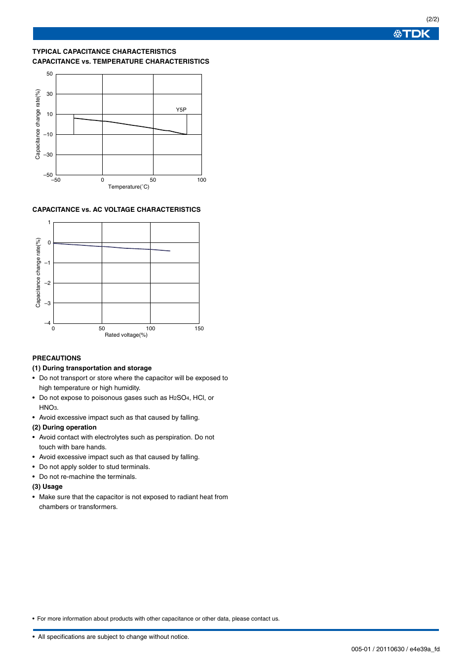 TDK Ceramic Capacitors FD Series User Manual | Page 3 / 3