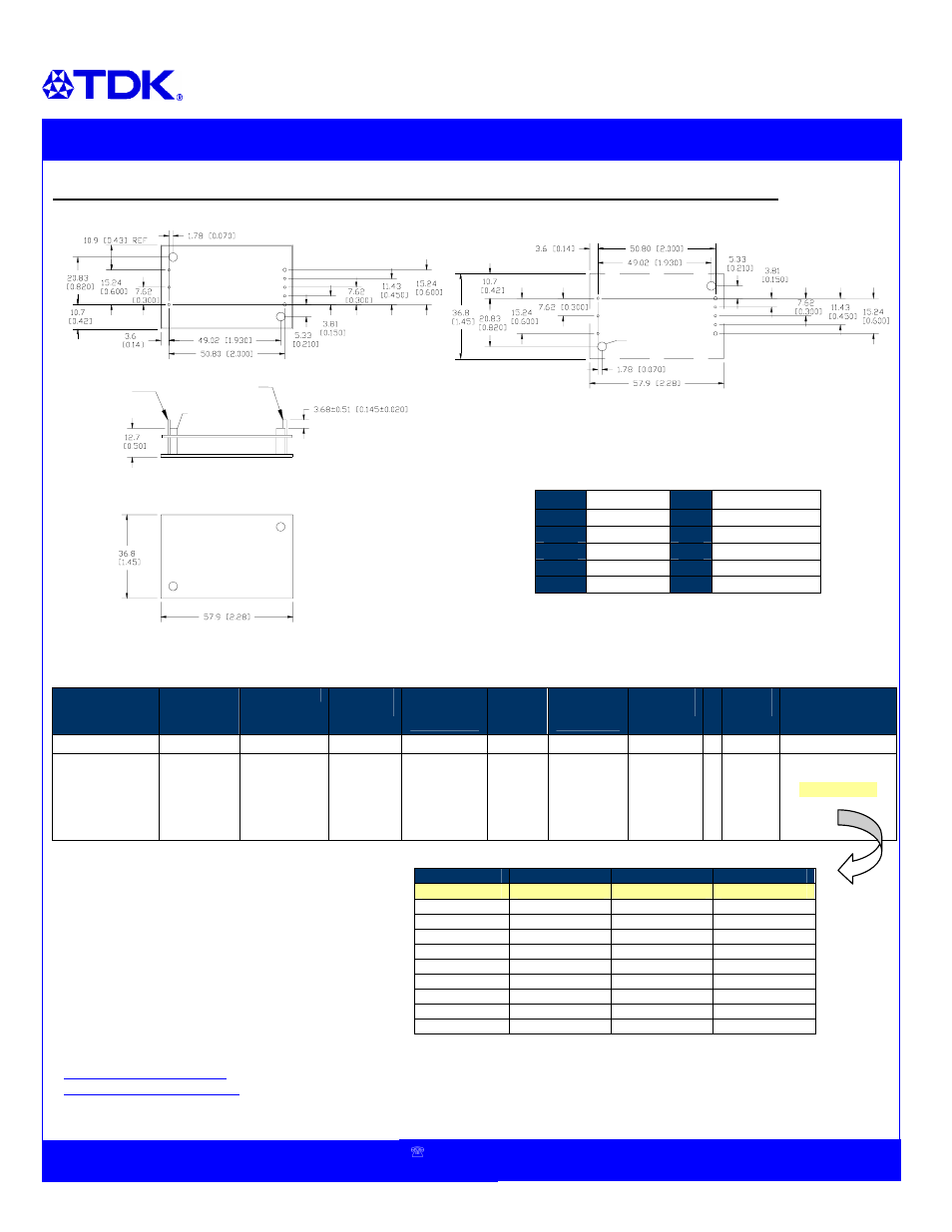 Ordering information, Tdk innoveta inc | TDK Supereta Series DC/DC User Manual | Page 2 / 2