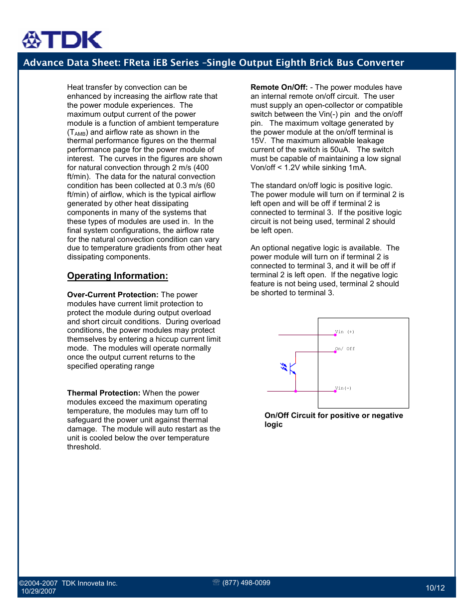 TDK FReta iEB Series User Manual | Page 10 / 12