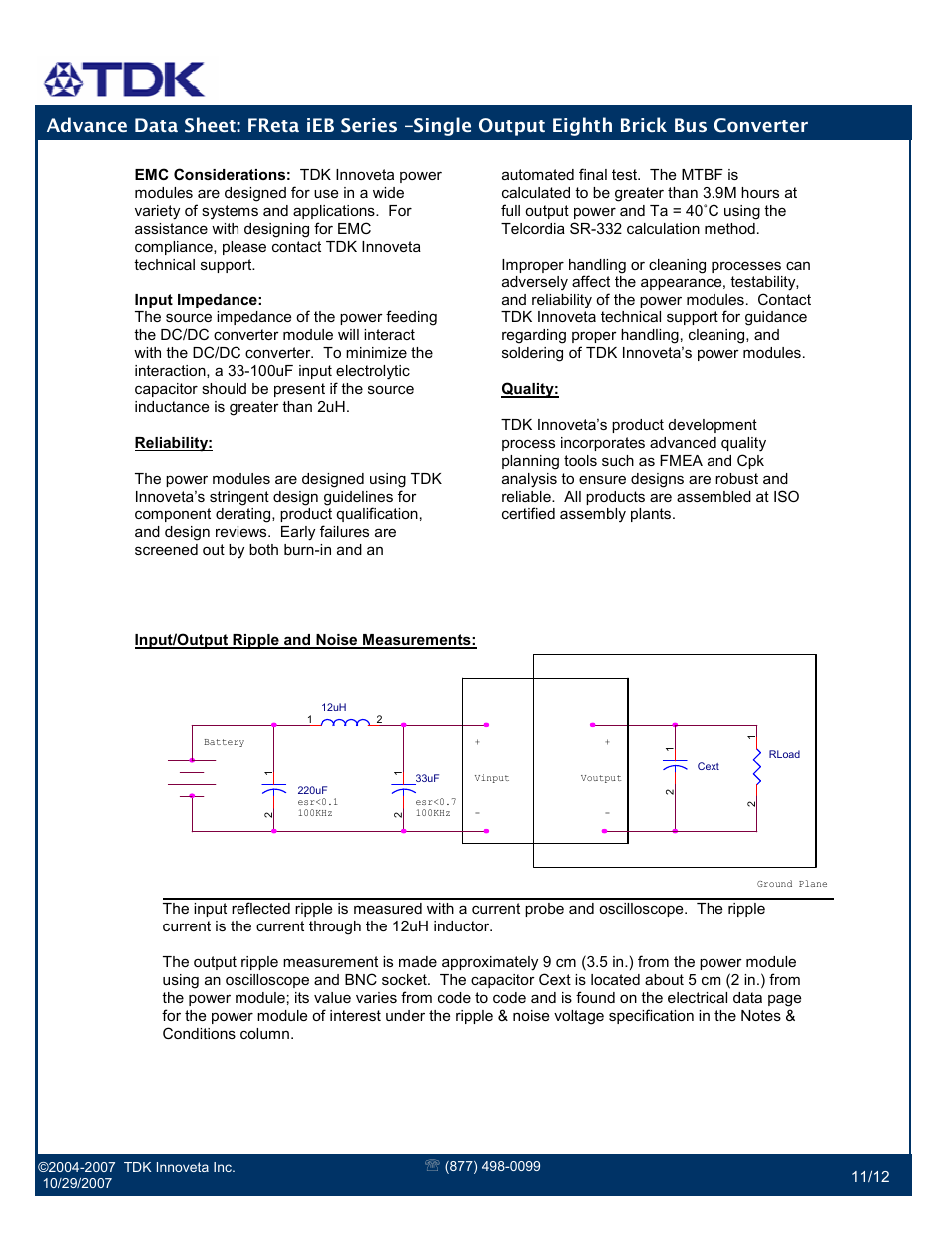 TDK FReta iEB Series User Manual | Page 11 / 12