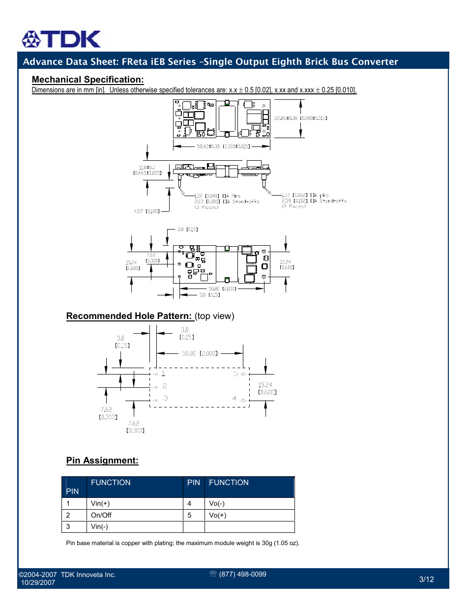 TDK FReta iEB Series User Manual | Page 3 / 12